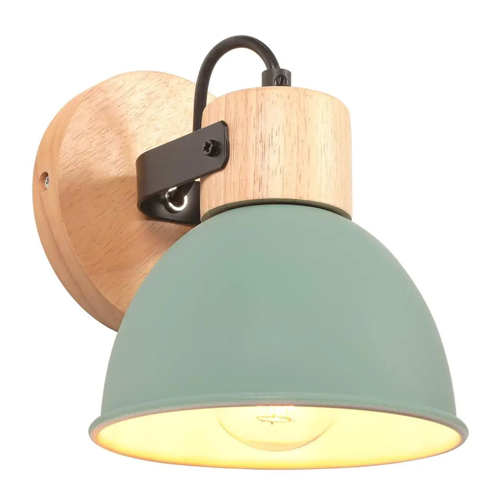 Nordic Wooden Wall Light Industrial Wall Sconce for Bedroom Reading