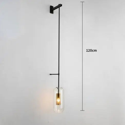 Glass Wall Art Light: Modern Loft Style Decor for Living Room, Bathroom, Dining Room