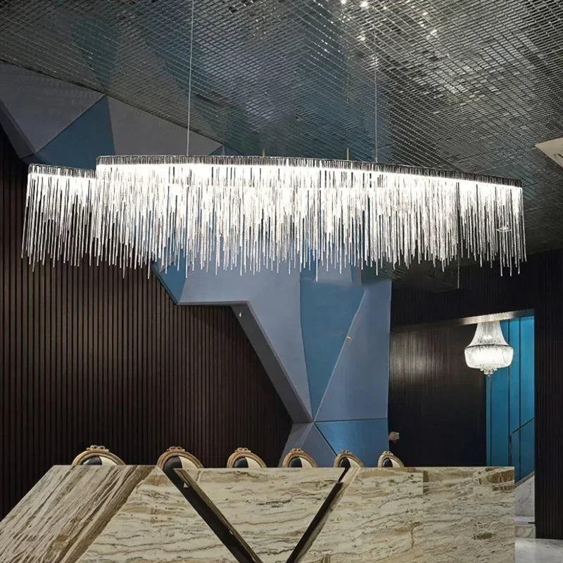 Tassel Chain LED Chandelier for Modern Living Room and Dining Room