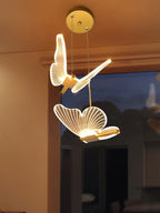 Butterfly LED Chandelier: Modern Acrylic Pendant Lighting for Home Decoration