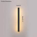 Black Waterproof LED Wall Light | Minimalist Outdoor Garden Balcony Terrace Decor