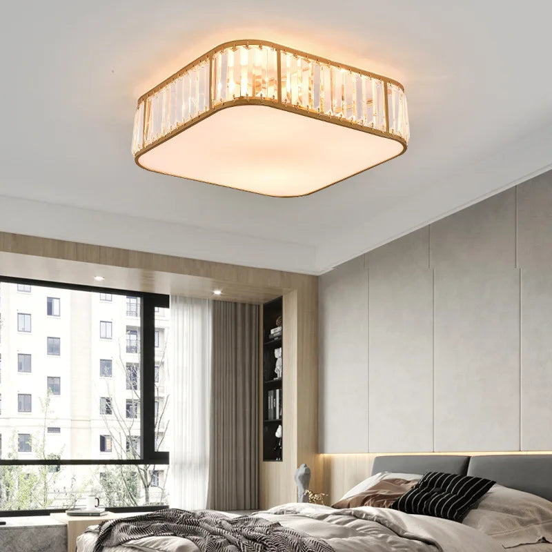 Luxury Crystal Ceiling Lights LED Chandeliers for Living Room Bedroom Lighting