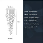 Magnolia Flower G9 LED Chandelier - White Luxury Pendant Light Fixtures