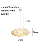 LED Cloud Chandelier: Floating Cotton Cloud Pendant Lamp for Nursery, Living Room, Kids Room