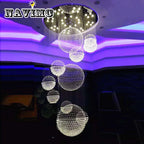 Modern Large Crystal Ball LED Chandelier for Staircase and Living Room
