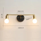 Nordic Gold Copper Wall Sconce for Modern Home Decor - Industrial Luminaire