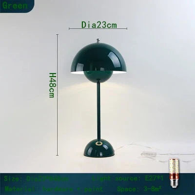 Iron Mushroom Shape Macaron Table Lamp - Modern Minimalist LED Home Decoration