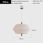 Hemp Rope Rattan LED Pendant Light for Home and Hospitality Settings