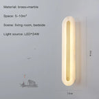 Marble LED Wall Sconce for Bedroom Living Room Hallway Hotel Decor