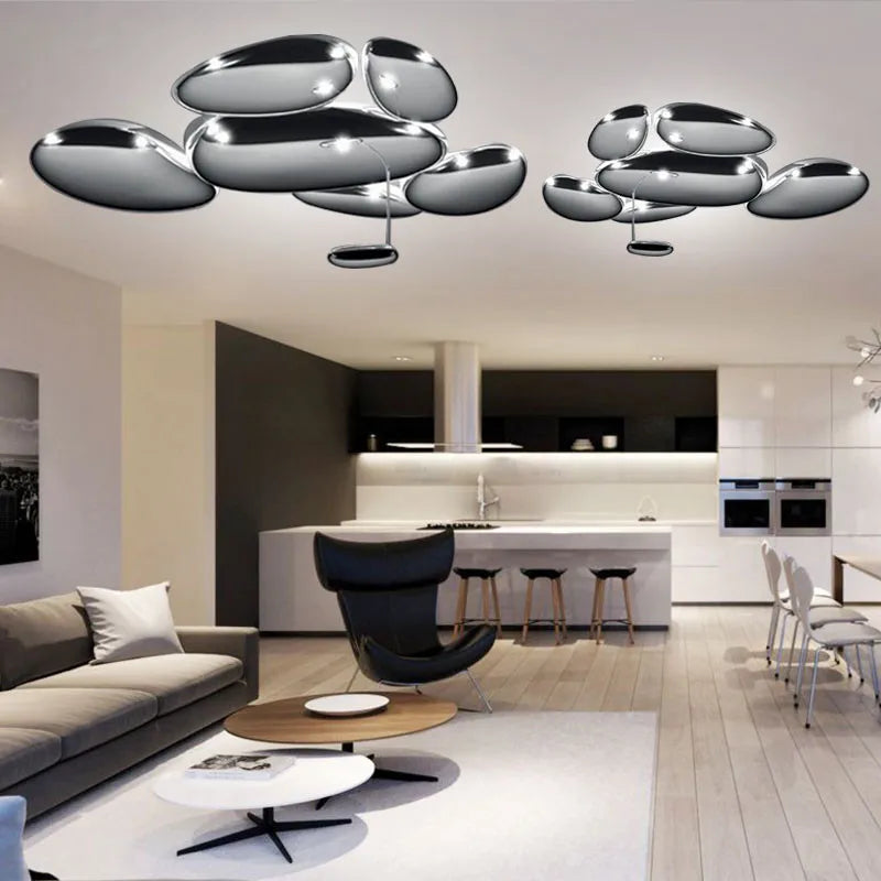 LED Cobblestone Ceiling Chandelier for Home Decor - Modern Living Room Bedroom Lighting