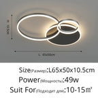 Aluminum Circle LED Chandelier Ceiling Light for Bedroom Living Room Kitchen