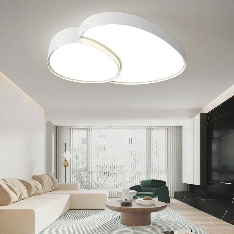 Smart LED Ceiling Lamp: Modern Round Dimmable Lights for Living Room and Bedroom