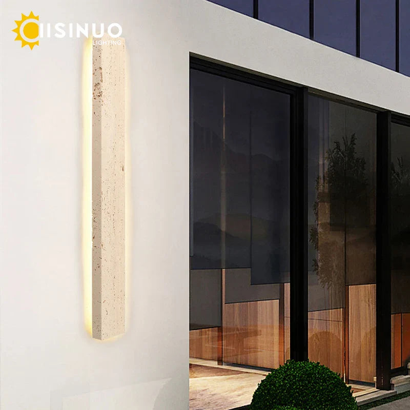 Outdoor Stone Wall Light with LED for Garden and Balcony Lighting