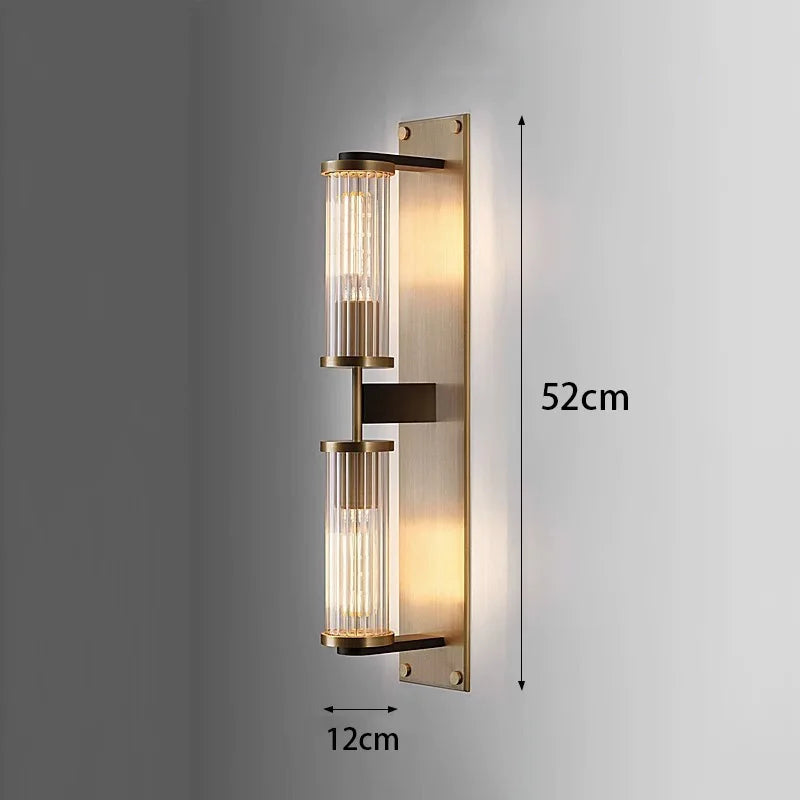 Copper LED Wall Lamp for Modern Living Room & Bedroom Lighting
