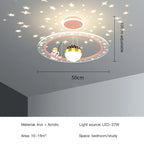 LED Star Chandelier: Kids Room Lighting Fixture for Bedroom & Study Room