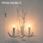 Deer Horn Resin Wall Lamp with Warm White LED Light