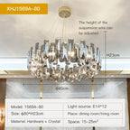 Crystal LED Chandelier for High-end Living Spaces
