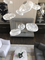 Modern Loft Glass Pendant Lights Chandeliers for Living Room Stairwell Lighting