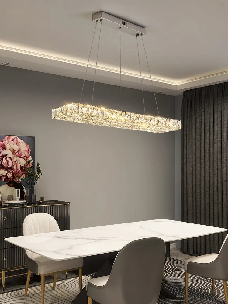 Modern Crystal LED Chandelier for Living and Dining Room Decor