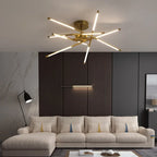 Linen Ceiling Chandelier: Black Gold Pendant Lamp for Home, Office, or Restaurant