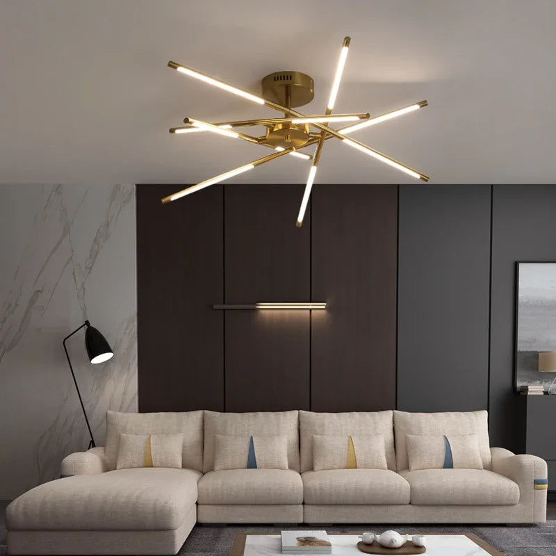 Linen Ceiling Chandelier: Black Gold Pendant Lamp for Home, Office, or Restaurant