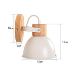 Wooden Wall Light Bedside Lamp Shade Modern Nordic E27 LED Sconce Living Room Lighting