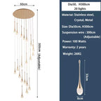 Crystal Staircase Chandelier for Luxe Home Decor