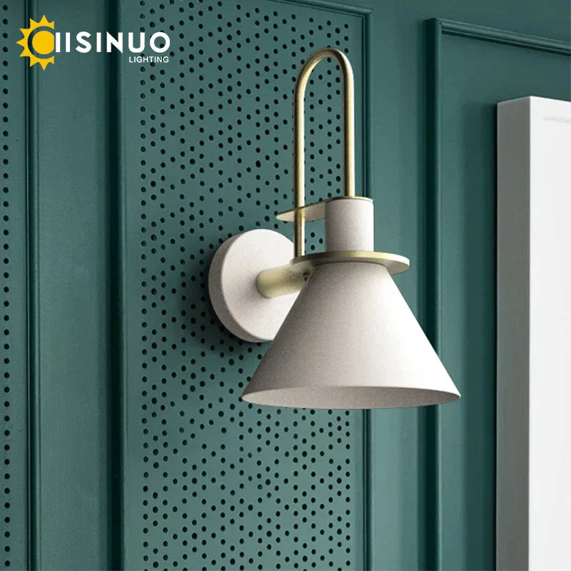 Nordic Wall Sconces: 350° Rotating Bedside Lighting Fixture