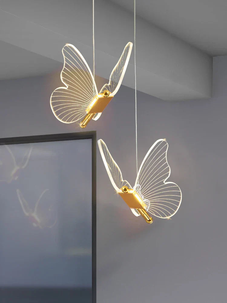 Butterfly LED Chandelier: Modern Acrylic Pendant Lighting for Home Decoration