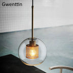 Nordic Glass Pendant Light | Modern Kitchen Dining Hanging Lamps | Industrial Loft LED Fixture