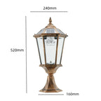 Solar LED Outdoor Villa Column Lamp - Retro Style Pillar Garden Street Light