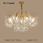 Crystal Branch Chandelier: Modern Minimalist Luxury Lighting for Living Room and Bedroom