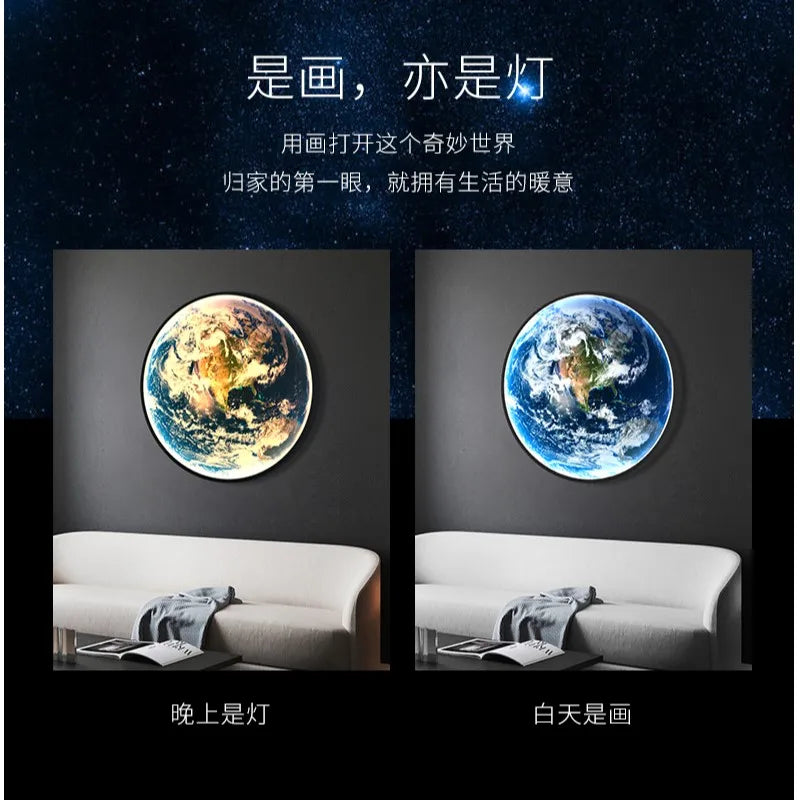 LED Luxury Earth Wall Lamp for Living Room Bedroom Decoration