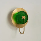 Green Glass Gold Wall Sconce Nordic Lighting Fixture for Living Room Bedroom