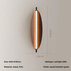 Wood Grain LED Wall Lamp: Minimalist Wabi Sabi Style Nordic Fixtures