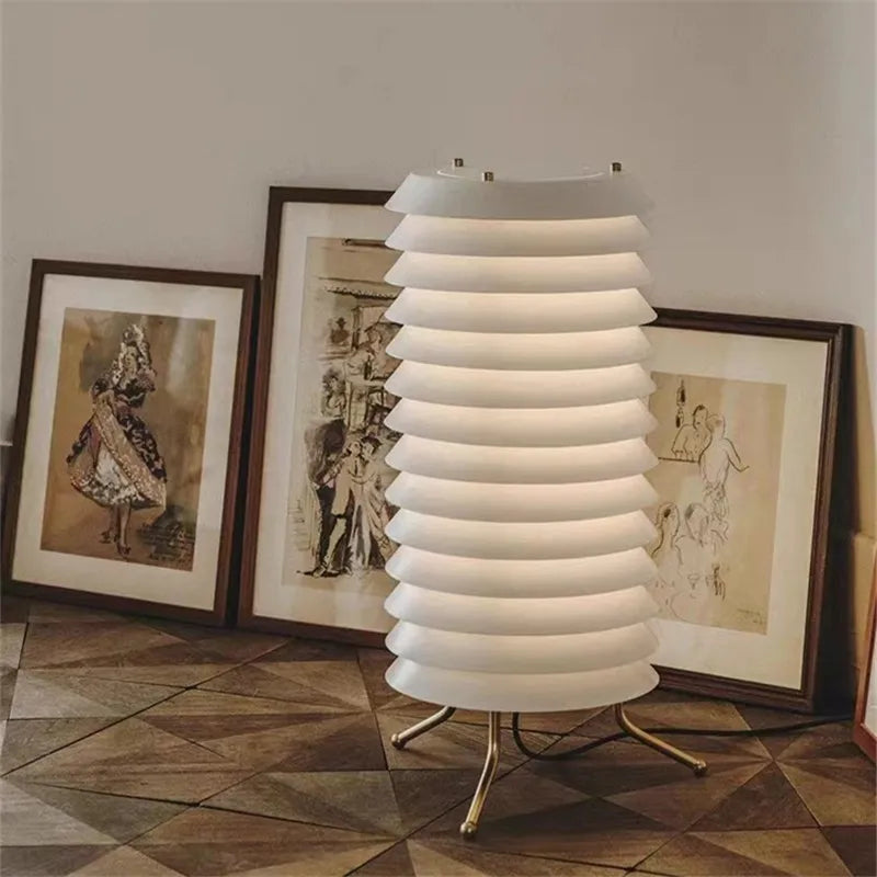 Maija Table Lamp: Medieval Nordic Design Replica, White Bedside & Living Room Light