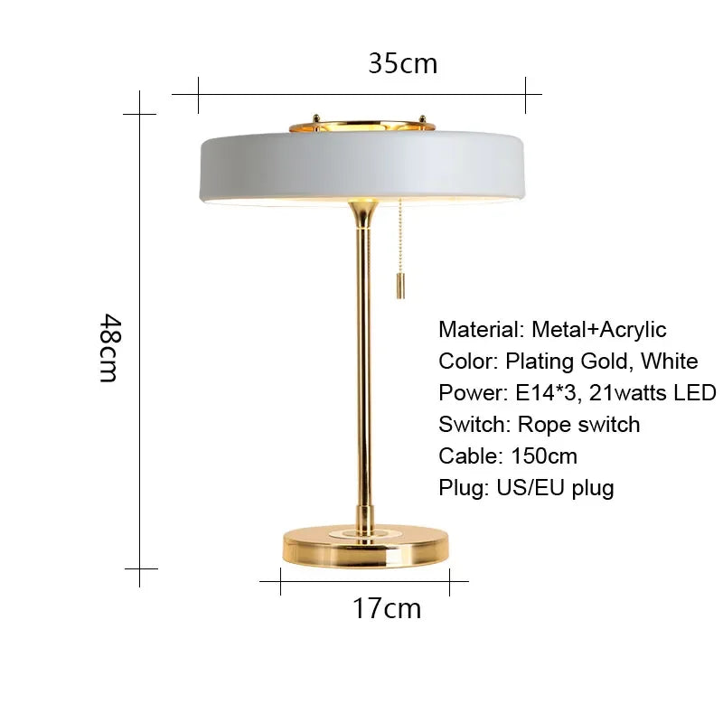 LED Bedside Table Lamp Postmodern Nordic Design Reading Light