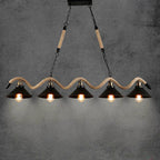 Industrial Hemp Rope Pendant Light Chandelier LED for Home Restaurant Kitchen