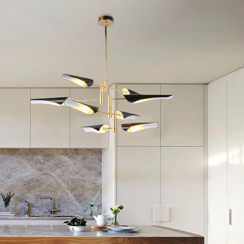 Modern Iron Hanging Ceiling Lamp LED Light Chandelier for Living Room Bedroom Shop Bar