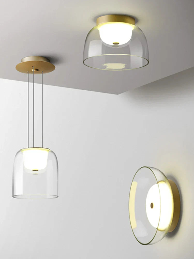 Glass Nordic Pendant Light: Modern LED Hanging Lamp for Home Decor