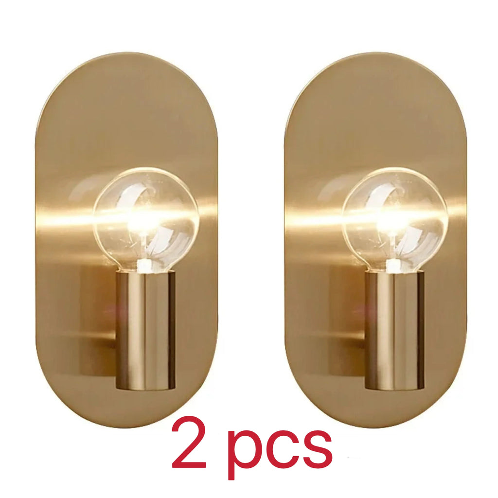 Gold Wall Lamp Sconce for Modern Bedroom Decor and Night Light
