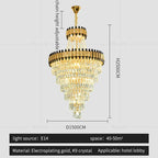 Crystal Chandelier: Modern Luxury for Duplex Villa, Hotel, Club, and Banquet Hall