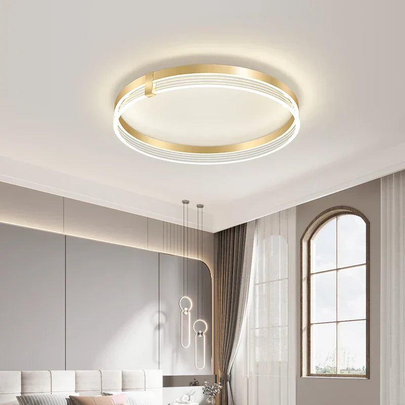 Minimalist Remote Control Round LED Ceiling Lamp for Bedroom and Living Room