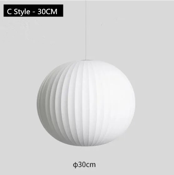 Silk Ball Pendant Lamp for Home, Shop, and Bar Decor