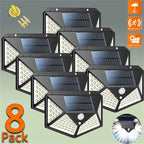 Solar Wall Lights: Motion Sensor Outdoor Lamp with 100 LED for Garden Street