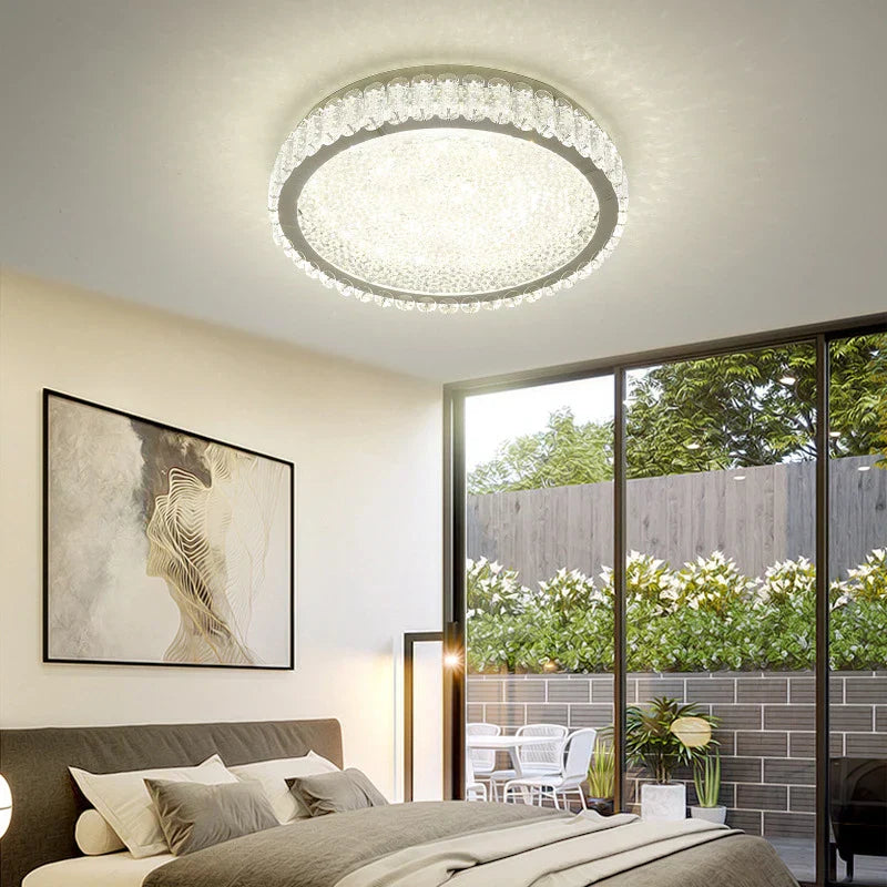 Modern Round LED Crystal Ceiling Light for Home Decor Lighting