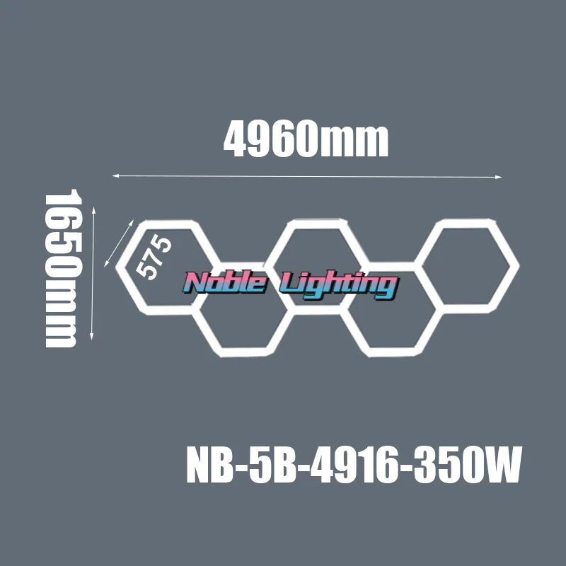 Hexagonal Ceiling & Wall LED Panel Lights for Salon Car Beauty Shop