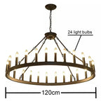 Iron Round LED Pendant Chandelier for Living, Cafe, Restaurant décor