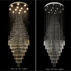 Modern Crystal Chandelier Lighting Luxury Villa Loft Home Decoration Lamp