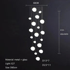 Gregg Glass Pendant Light: Stylish LED Hanging Lamp for Dining Kitchen LOFT.